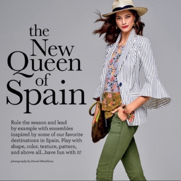 Cabi striped bell sleeve blazer - Picture 4 of 14